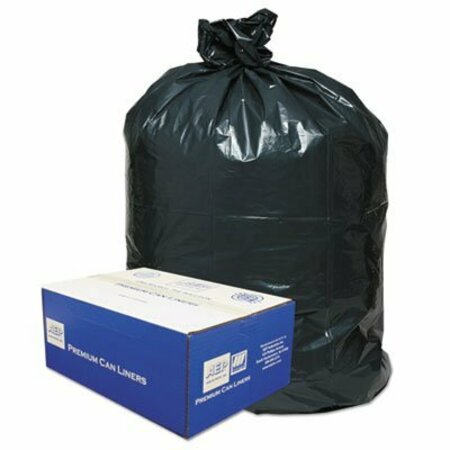 WEBSTER INDUSTRIES Classic, LINEAR LOW-DENSITY CAN LINERS, 60 GAL, 0.9 MIL, 38in X 58in, BLACK, 100PK 385822G
